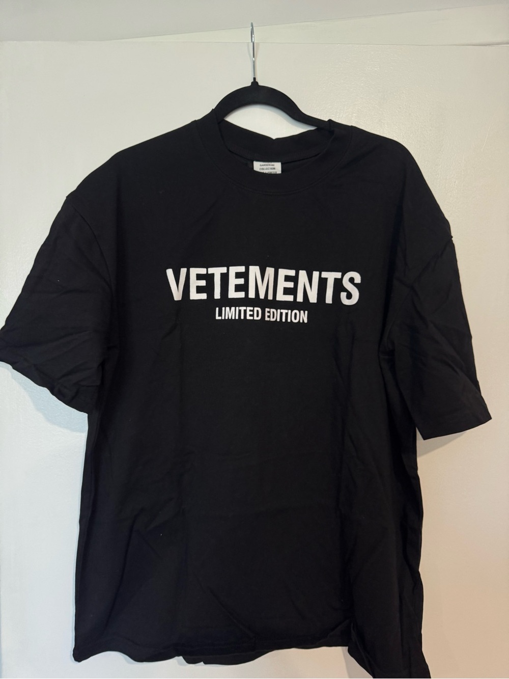 Vetements Black Short-Sleeve Logo Tee